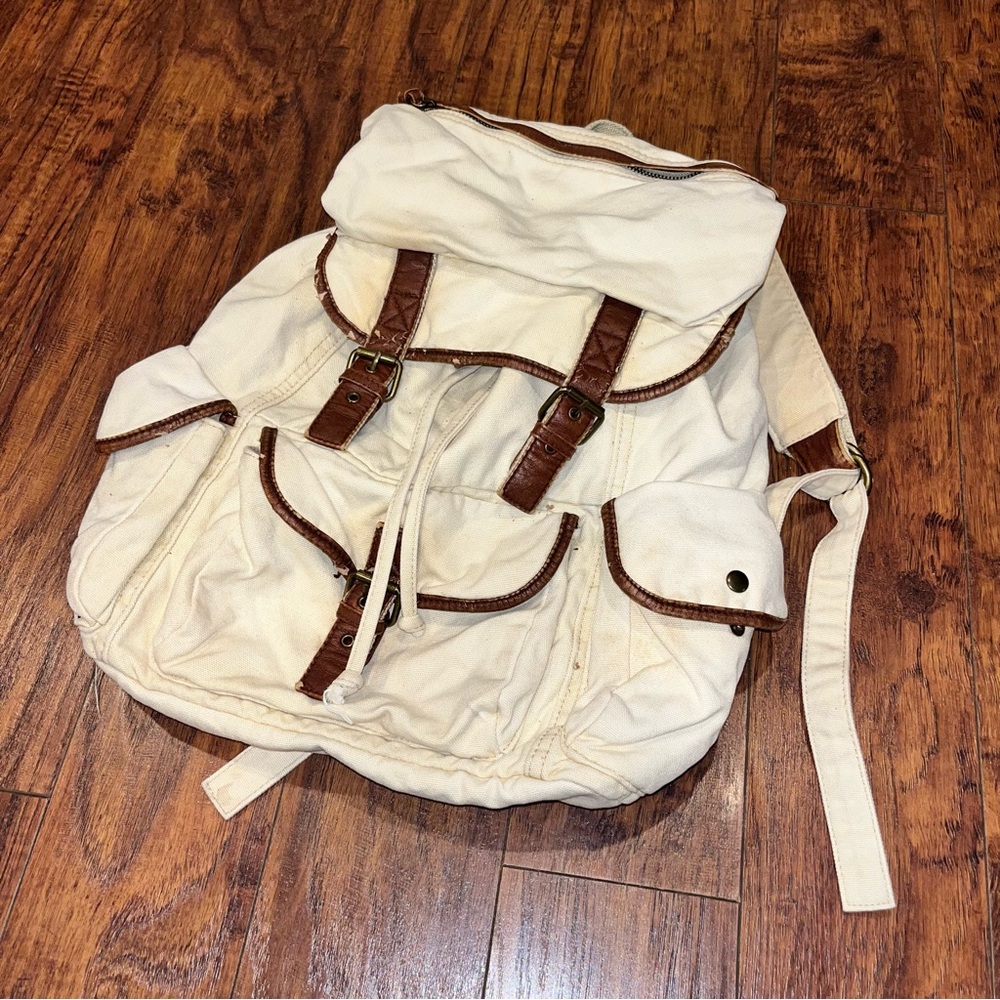 Tan and Brown Backpack from Urban Outfitters